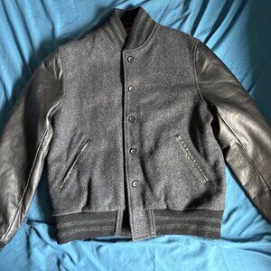 Frank & Oak x Golden Bear Varsity Wool Leather Jacket Large (slim fit) $849